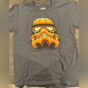 Star Wars Kids Tee with Orange Stormtrooper on Dark Gray